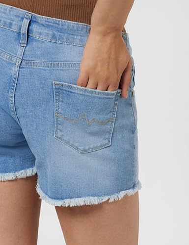 Light Blue Siouxie Mid Rise Shorts