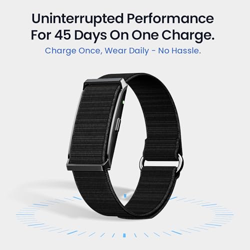Pebble Newly Launched Qore Fitness Band with 45 Days Battery Life | 100+ Sports Modes | Advanced Health Tracking | HR & SpO2| Stress| Sleep | OneKey Measurement | Smart Notifications - Black