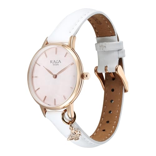 Titan Raga Showstopper 2.0 Quartz Purple MOP Dial Watch for Women-95274WL03