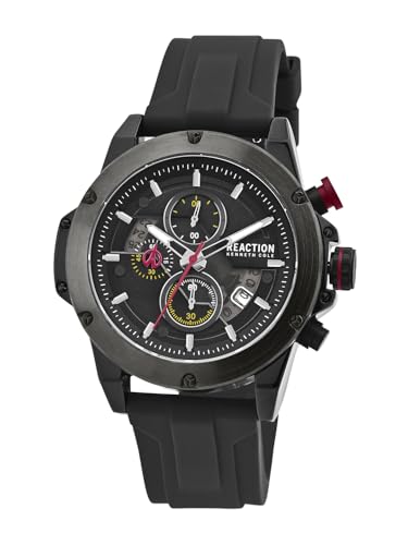 Kenneth Cole Reaction Chronograph Black Dial Watch for Men - KRWGO0071101