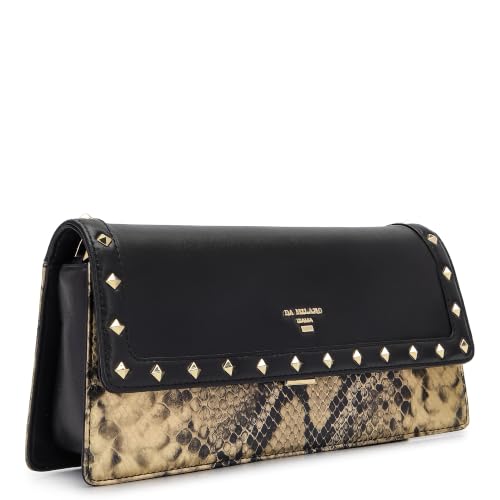 Da Milano Leather Sling Bag for Women - Black (LSB-02589)