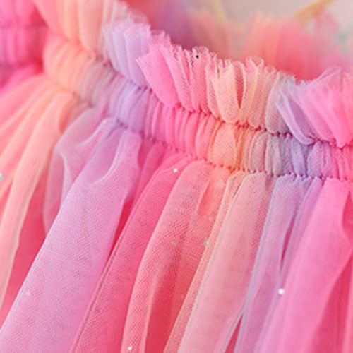 Hopscotch Hoscotch Girls Embellished Pink Short Sleeves Party Dresses for Ages (18-24 Months)