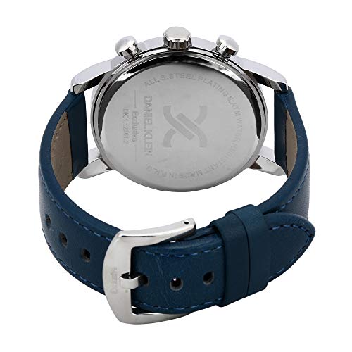 Daniel Klein Leather Analog Blue Dial Men's Watch-DK.1.12361-2