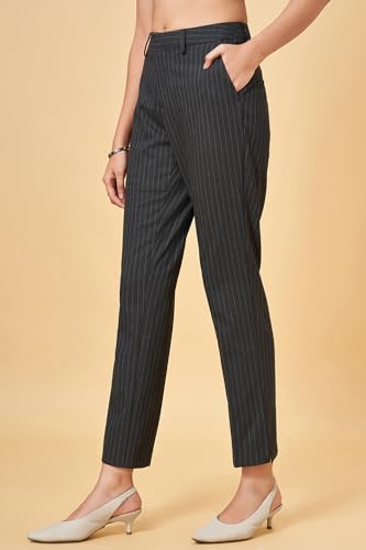 Annabelle by Pantaloons Women's Regular Casual Pants (110152399002_Blackened Pearl_28)