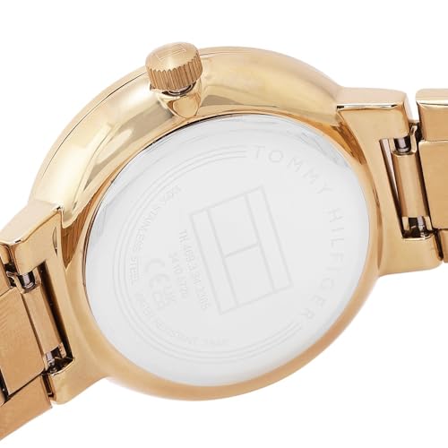 Tommy Hilfiger Quartz Champagne Dial Golden Stainless Steel Strap Analog Watch for Women