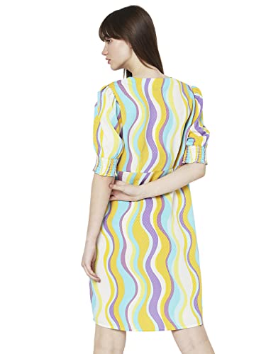 Vero Moda Women's Knee Length Polyester Shirt Light Blue Dress_X-Small