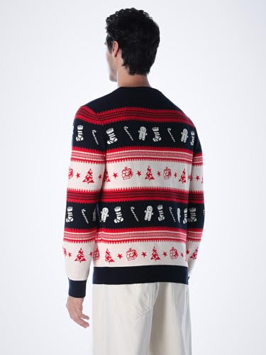 Jack & Jones Men Regular Fit Red Sweater