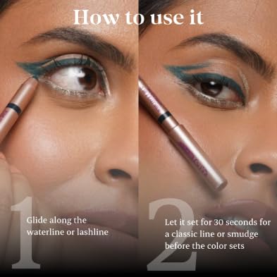 Typsy Beauty Double-Ended Eyeliner & Eyeshadow | Matte & Metallic Creamy Dual-Ended Eyeliner Pencil | One Swipe Application | Long-Lasting & Waterproof | Available in 5 shades | 2g (Wine and Dine 01)