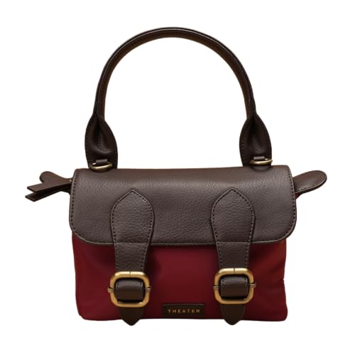 Theater Explorer Tweed Maroon Crossbody Duffle Bag for Women | Structured Elegant Shoulder Bag |with Adjustable & Detachable Strap | Everyday Handbag for Casual & Work Use