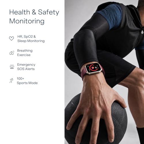 boAt Ultima Ember 2 Smartwatch, 1.96” AMOLED Display, Ultra Bright 1000 nits Brightness, AOD, Personalized Fitness Nudges, Functional Crown, 100+ Sports Mode smartwatch for Men & Women (Velvet Wine)