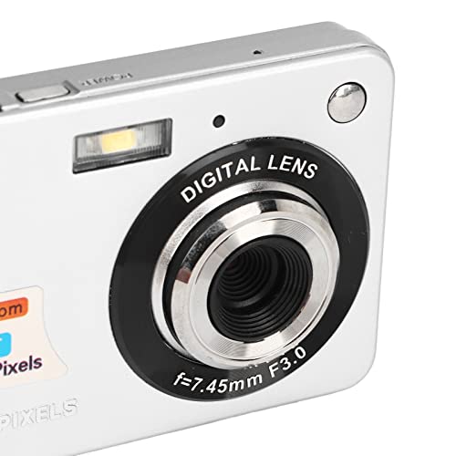 Ubervia Point & Shoot Digital Cameras - Compact Camera 4K 48MP Digital Camera Silver