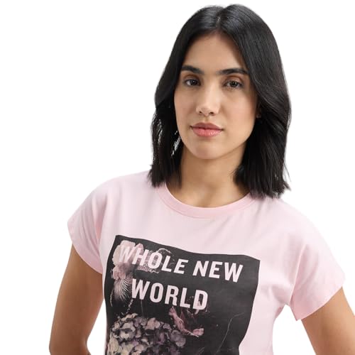 Pepe Jeans Women's Loose Fit T-Shirt (PL506161_Light Pink