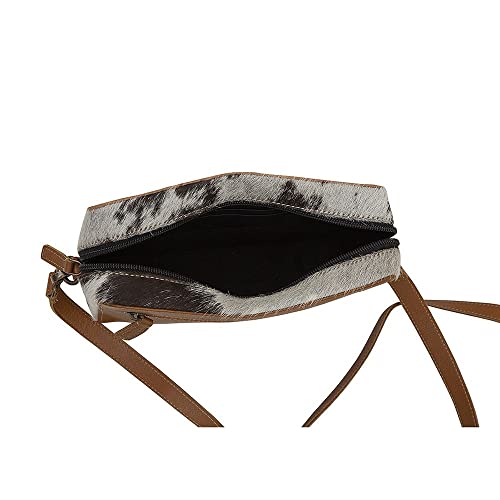 Western Leather Purse Bag for Women - Upcycled Canvas Hand-Tooled Shoulder Bag, Skylar