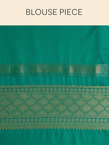 MOHEY Women's Art Silk Weave Saree(Rama Green)