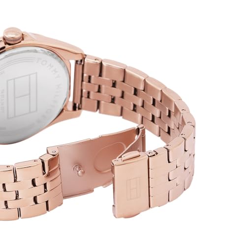 Tommy Hilfiger Quartz Grey Dial Golden Stainless Steel Strap Analog Watch for Women