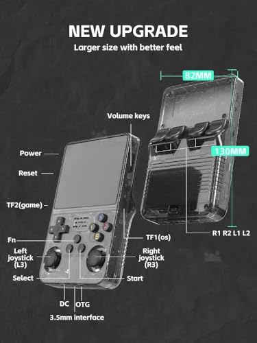 Handheld Game Console HN-R36S , 15k+ Gamees 3.5-inch IPS Display, 64GB Storage, ArkOS, 6+ Hour Battery Life