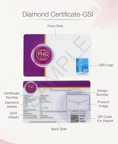 P.N.Gagdil Jewellers 18 Karat Yellow Gold & Diamond Certified Gold Casual Pendant For Women KEN0023P FG/VS