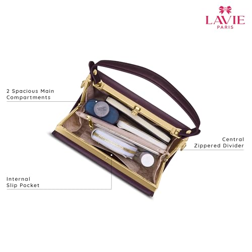 LAVIE PARIS Women's Dorie Frame Satchel Bag | Satchel Handbag for Work | Ladies Purse | Stylish Shoulder Bag | Gift for Women