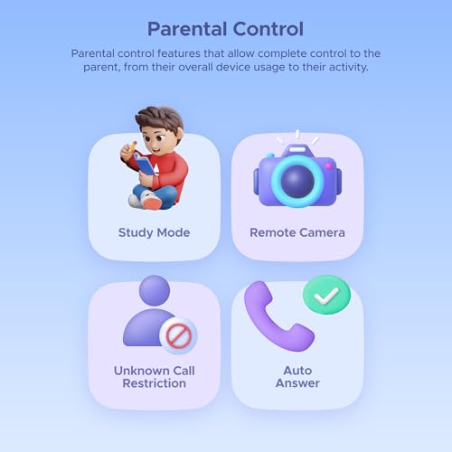 boAt Wanderer Smart Kids Watch w/ 2-Way Video & Voice Calls, SOS, Geo Fencing, Restrict Unknown Calls, Parental Controls,2MP Camera 1.43" (3.6 cm) HD Display Fitness Smart Watch (Sunshine Yellow)