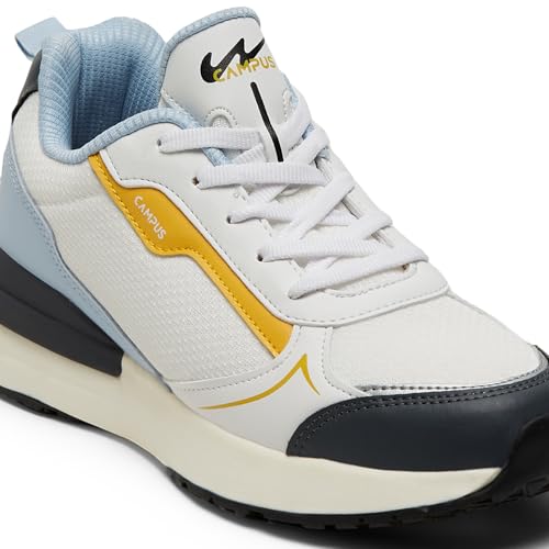 Campus Women's RASSLE Sneakers WHT/ICE.BLU - 7UK/India