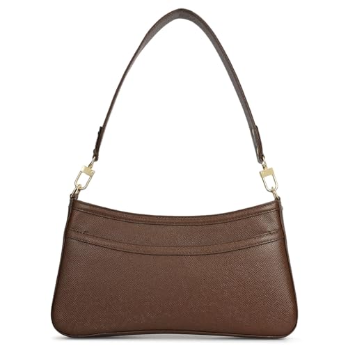 Da Milano Leather Shoulder Bag for Women - Brown (00749OL)