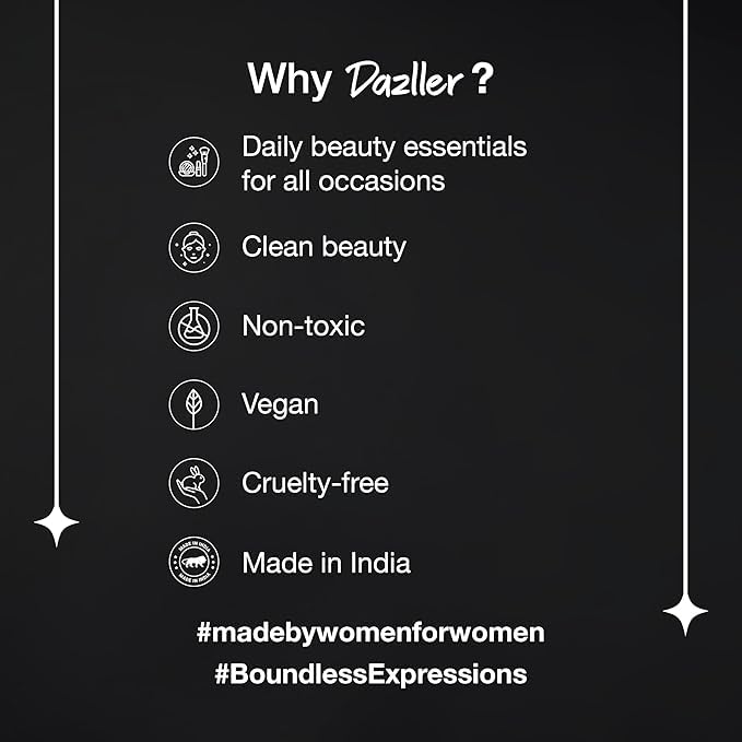 Dazller All Day Quick-Dry Lipcolour, Ultra-Matte, Smudge-Proof, Moisturising with Kokum Butter, Brown (DLC049)