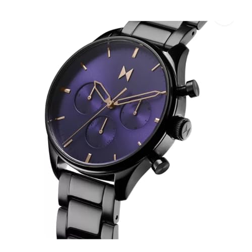 MVMT Mens Analog Purple Dial Stainless Steel Watch-28000337-D, Band Color:Gray