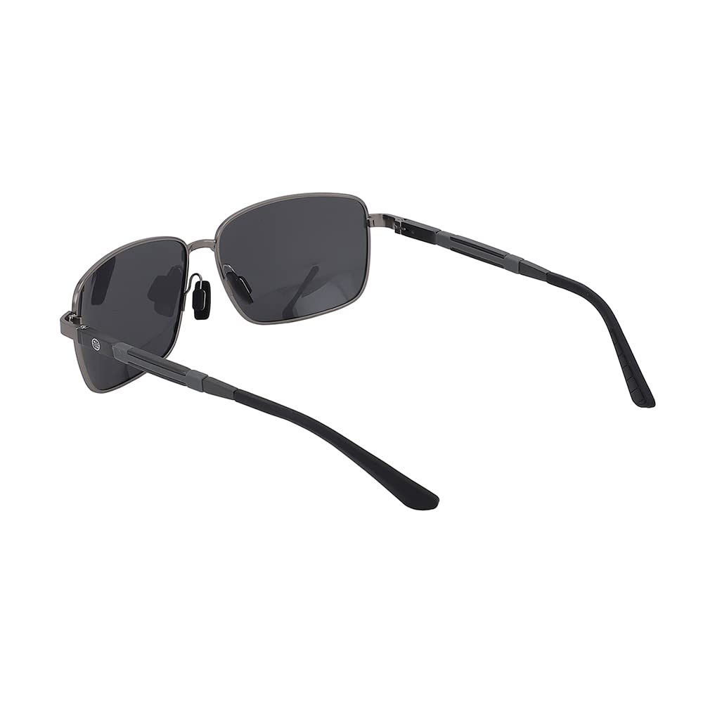 Carlton London-Premium-Men's-Metallic Toned Polarised and UV Protected Lens Rectangle Sunglasses