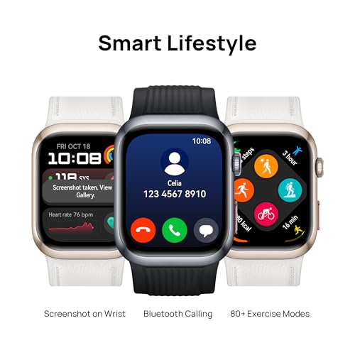 (Refurbished) Huawei Watch D2, Smartwatch 1.82" AMOLED, Ambulatory Blood Pressure Monitoring,Sleep Breathing Awareness, SpO2, Light and Slim Design, Health Community, Smart Lifestyle, Bluetooth Calling, Black