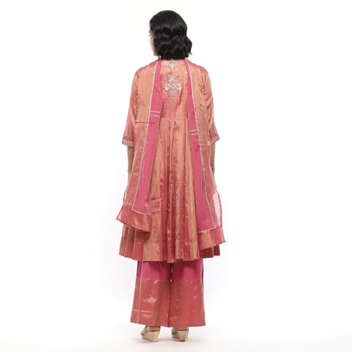 BIBA Women's Cotton Kurta Set (SKDRJPT10122AW24OLDROS_Old Rose