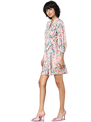 Only Women's Mini Length Polyester Shift Multicolor Dress_Small