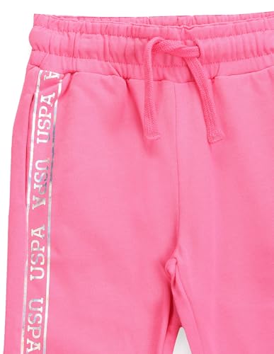 U.S. POLO ASSN. Girls Drawstring Waist Joggers Light Pink