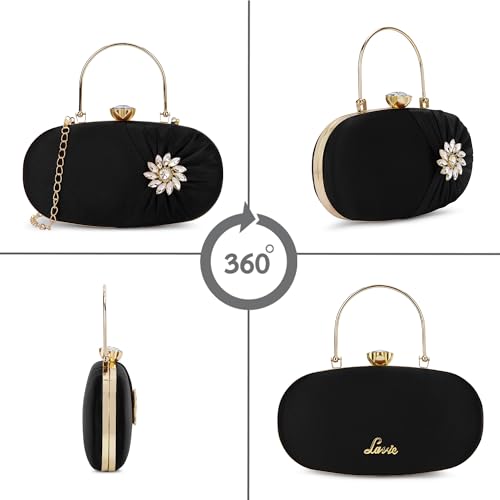 Lavie Women's Shaiz Oval Framed Clutch | Ladies purse | Gift For Girl, Women