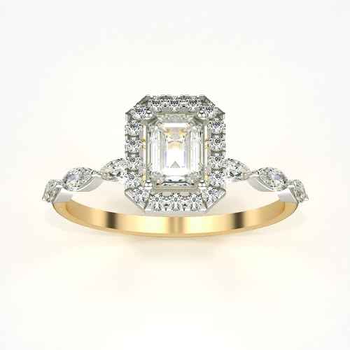 VALANOVA Hallmarked 18K Gold & Certified Lab Grown Diamond 0.95cts | Ring For Women's/Girls | Stylish & Elegant | VGR0464E | Ring Size: 13