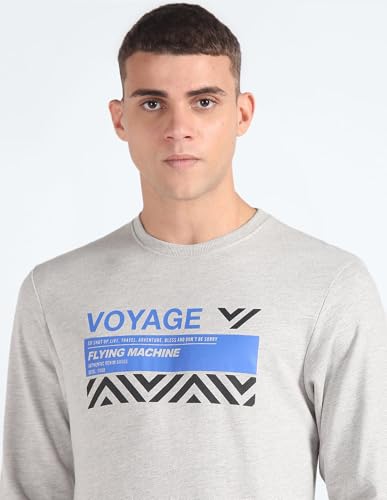 Graphic Print Heathered Sweatshirt