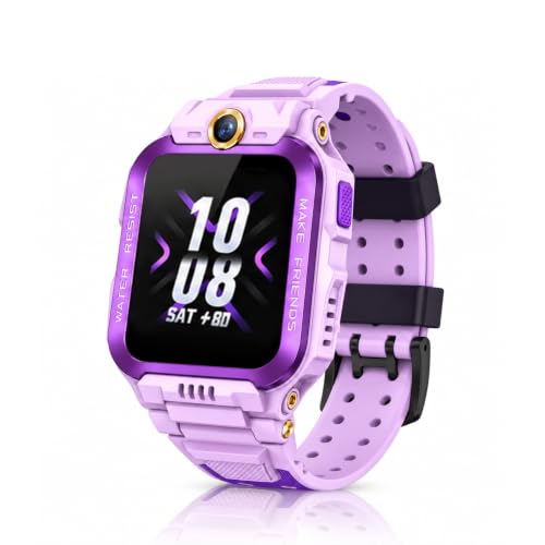 imoo Watch Phone Z7(Limited Edition), 4G Smart Watch for Kids with Real-Time HD Video & Phone Call, Smart Watch for Girls with GPS Location and 14-Day History, IPX8 Waterproof (Purple)