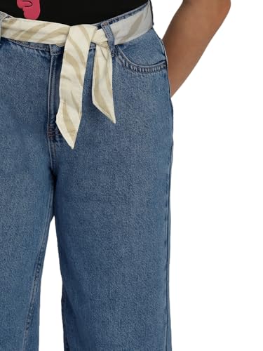 VERO MODA Girl Mid Rise Wide Leg Blue Jeans