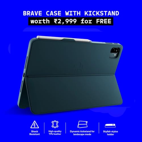 Brave Ark (SmartChoice) Android Tablet with Pen| 12.95"(32cm) 2.8K 144Hz Display| Snapdragon 8s Gen 3| AI-Enabled|12GB RAM, 256GB ROM| Segment's Biggest 14550mAh Battery| 8 Speakers|WiFi|Galactic Blue