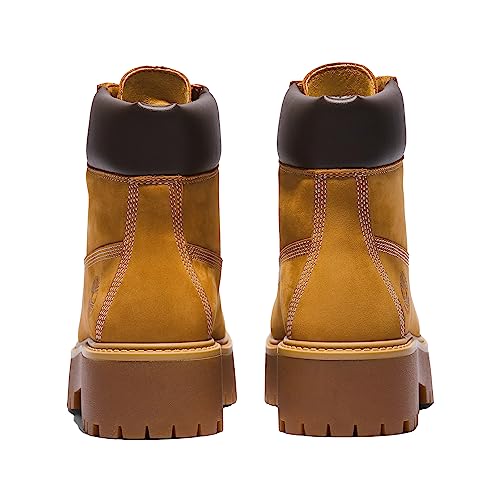 Timberland Women's Stone Street 6" Waterproof Boot, Wheat Nubuck, 9 Wide UK- 8.5