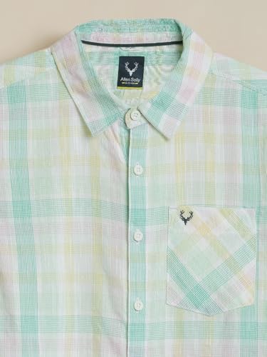 Boys White Check Casual Shirt