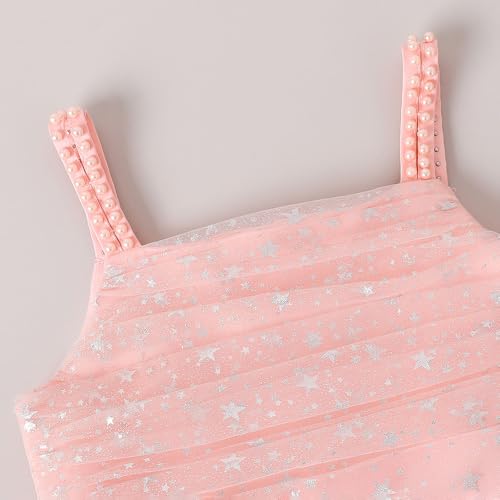 Hopscotch Girls Pink Sleeveless Beaded Strap Party Dress for Age (3-4 Years)