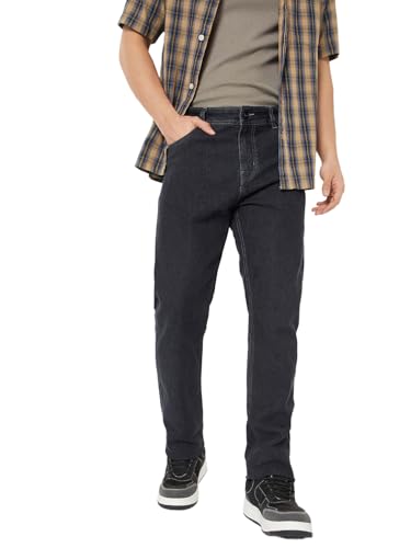 Max Men Washed Regular Fit Jeans (Black_30)