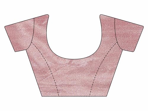 Womanista Women's Net Sequinned Saree (TI6493_Pink)