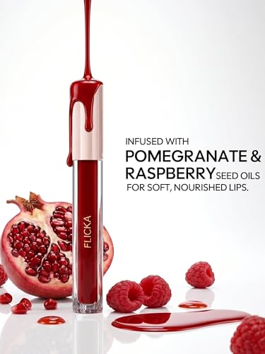FLiCKA Weightless Impression Liquid Lipstick| Enriched With Vitamin E, Matte Finish, Moisturizing, Creaseless Formula, 07 July, 1.6ml