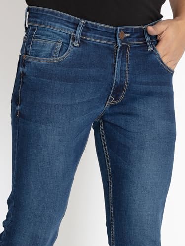 Status Quo Mens Slim Fit Light Washed Denim
