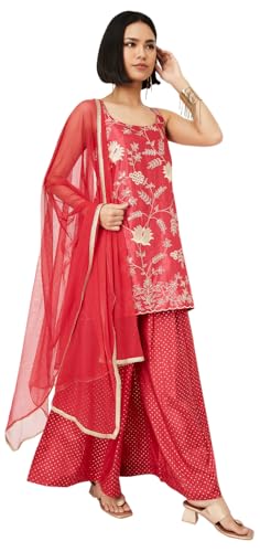 Max Women's Wool Kurta Set (CTKST53002A_RED
