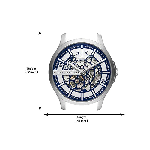 Armani Exchange Mens 46 mm Hampton Multi-Colour Dial Stainless Steel Analogue Watch - AX2416