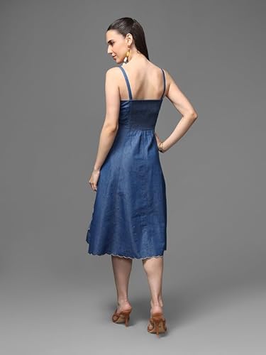 Kazo Torino Midi Dress (Blue_XXL)