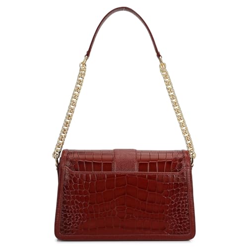 Da Milano Leather Red Shoulder Bag for Women (00870OL)
