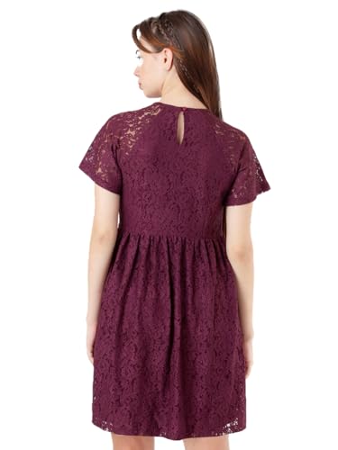 Zink London Women's Wine Laces Regular Short Dress